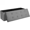 Image de Banc de Rangement Pliable, Gris Clair / 38 x 110 x 38 cm LSF077G05