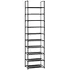 Image de Étagère à chaussure cadre en acier, Noir / 28 x 45 x 173 cm LSH010B02