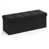 Image de Banc de Rangement Pliable, Noir / 38 x 110 x 38 cm LSF077B01
