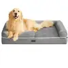 Image de Canapé pour chien orthopédique, Gris Clair / L 106 x l 80 x H 20 cm PGW077G02