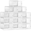 Image de Boîte à chaussures transparent, 12 / Transparent + Blanc LSP106W12