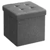 Image de Banc de rangement pliable 30 cm, Gris Foncé LSF028G01