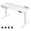 Image de Bureau électrique réglable en hauteur, Blanc LSD114W01