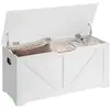 Image de Coffre de rangement avec 2 charnières de sécurité, Blanc / 40 x 100 x 46 cm LSB060T14