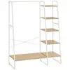 Image de Portemanteau avec étagères et rangement pour entrée, Couleur Chêne + Blanc RGR116W09