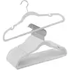 Image de Cintres en velours antiglisse, Blanc / 30 CRF029W03