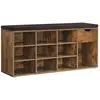 Image de Banc à chaussures marron rustique, Marron Rustique + Marron LHS024T01