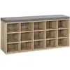 Image de Banc à chaussures 15 compartiments, Blanc Gris LHS015T60