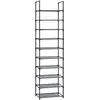 Image de Étagère à chaussure cadre en acier, Gris / 28 x 45 x 173 cm LSH010G01