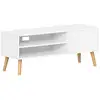 Image de Meuble TV montage facile, Blanc / 40 x 120 x 49 cm LTV120T46