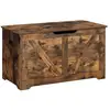 Image de Coffre de rangement avec 2 charnières de sécurité, Marron Rustique / 40 x 80 x 46 cm LSB062T01