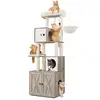 Image de Arbre à chat moderne 185 cm, Grège PCT116G01