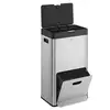 Image de Poubelle de cuisine 3 compartiments argent LTB550E60