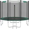 Image de Trampoline extérieur avec échelle et filet de protection, Vert Foncé / Ø 305 cm STR10GN