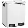 Image de Poubelle en métal 30L à double compartimen, Blanc LTB30WT