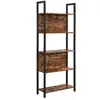 Image de Étagère de rangement à 5 niveaux, Marron Rustique + Noir LLS025B01