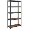 Image de Étagère de rangement à 5 niveaux, Marron Rustique + Noir / 1 GLR030B01