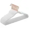 Image de Cintres en velours antiglisse, Blanc + Rose Gold / 20 CRF026W01