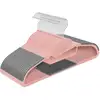 Image de Cintres en plastique antiglisse, Rose + Gris / Lot de 20 CRP041P01