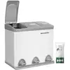 Image de Poubelle de cuisine 3 compartiments, Blanc LTB24WT