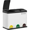 Image de Poubelle de cuisine 3 compartiments, Noir et Blanc LTB45W