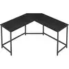 Image de Bureau d'angle grège et noir, Noir Boisé + Noir D'encre LWD073B56