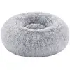 Image de Panier pour chien en tissu peluche, Gris Clair / L 40 x l 40 x H 15 cm PGW036G01