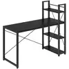 Image de Bureau 120 cm industriel, Noir Boisé / 60P x 137,2L x 118,7H cm LWD049B56