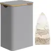 Image de Panier à linge mince avec couvercle, Gris Tourterelle / 90L (42 x 32 x 70,5 cm) LCB509G01