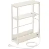 Image de Table d'appoint fine avec multiprise 3 niveaux, Beige LET335W02