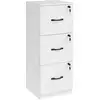 Image de Caisson de bureau à 3 tiroirs verrouillables, Blanc Nuage OFC055W14
