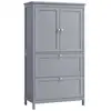 Image de Armoire de salle de bain avec 2 tiroirs blanc, Gris Mystique / 2 Tiroirs et 2 Portes BBC551G02