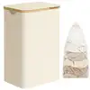 Image de Panier à linge mince avec couvercle, Blanc Crème / 90L (42 x 32 x 70,5 cm) LCB509W01