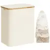 Image de Panier à linge mince avec couvercle, Blanc Crème / 130L (52 x 38,5 x 70,5 cm) LCB513W01