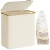 Image de Panier à linge mince avec couvercle, Blanc Crème / 150L (60 x 38,5 x 70,5 cm) LCB515W01