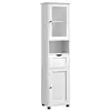 Image de Colonne rangement Gris Clair BoisÉ, Blanc Nuage BBK163W01