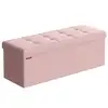 Image de Banc de Rangement Pliable, Rose Bonbon / 38 x 110 x 38 cm LSF077R11