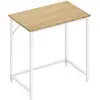 Image de Bureau style industriel montage facile, Chêne Naturel + Blanc Perle LWD038W70