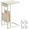 Image de Table d'Appoint en Forme de C, Blanc Crème LET357W77