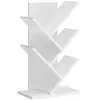 Image de Bibliothèque arbre avec étagères à 5 niveaux blanc nuage, Blanc Nuage LBC183T14
