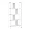 Image de Bibliothèque à 4 niveaux, Blanc Érable + Blanc Nuage LBC012W44