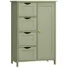 Image de Meuble de Salle de Bain sur Pied,, Vert Forêt / 4 Tiroirs (30P x 55L x 82H cm) LHC041C02