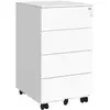 Image de Caisson de bureau avec 3 tiroirs, Blanc Nuage / 4 tiroirs (69,3H cm) OFC064W14