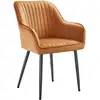 Image de Chaise de salle à manger confort, Marron Caramel + Noir D'encre LDC087K01