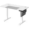 Image de Bureau assis-debout électrique, Blanc Pur + Gris Tourterelle LSD015W02