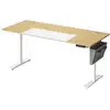 Image de Bureau assis debout réglable, Jaune Pastel + Blanc Pur LSD026N01