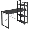 Image de Bureau 120 cm industriel, Noir Boisé / 60P x 120L x 120H cm LWD048B56