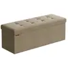 Image de Banc de Rangement Pliable, Taupe Clair / 38 x 110 x 38 cm LSF077R01