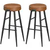 Image de EKHO Collection 2 tabouret de bar haut, Marron Caramel / Lot de 2 / 51,6 x 51,6 x 76,2 cm (P x L x H) LBC090K01V1
