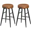 Image de EKHO Collection 2 tabouret de bar haut, Marron Caramel / Lot de 2 / 49,5 x 49,5 x 63 cm (P x L x H) LBC080K01V1